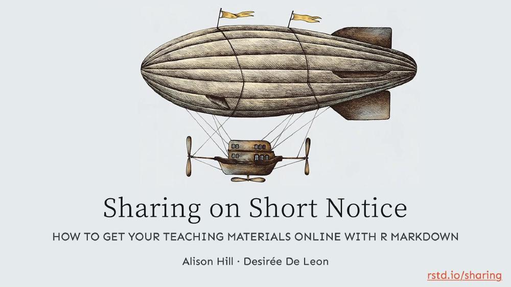 Sharing on Short Notice: How to Get Your Materials Online With R Markdown
